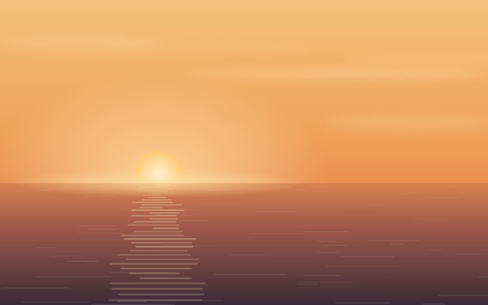 Coucher de soleil sur l'océan