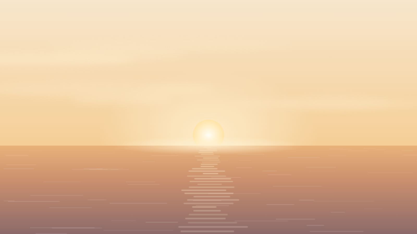 Horizon doux sur l'océan au lever du jour